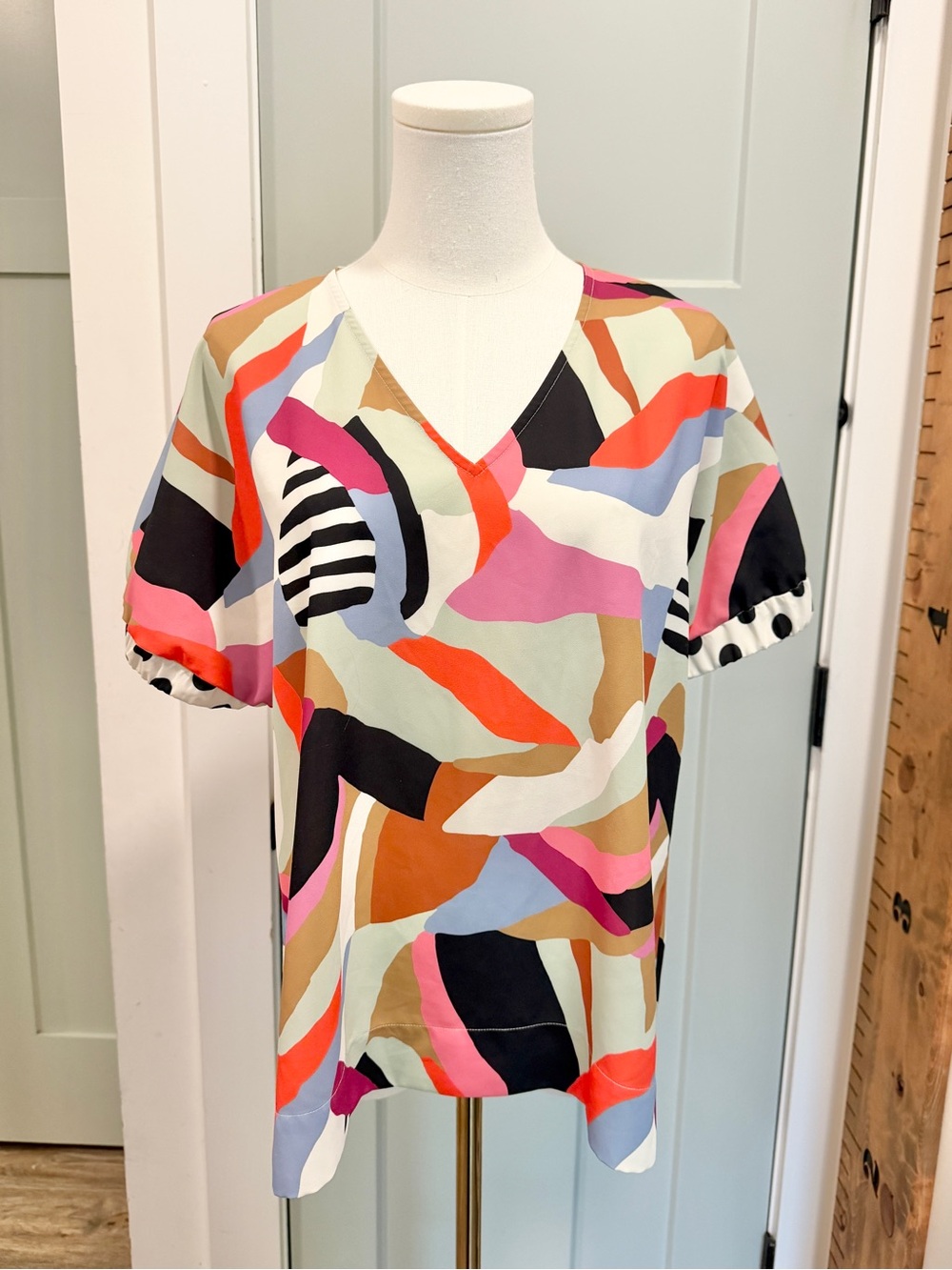Crosby by Mollie Burch Abstract Top XS Tuckernuck Brand Maximalist Statement